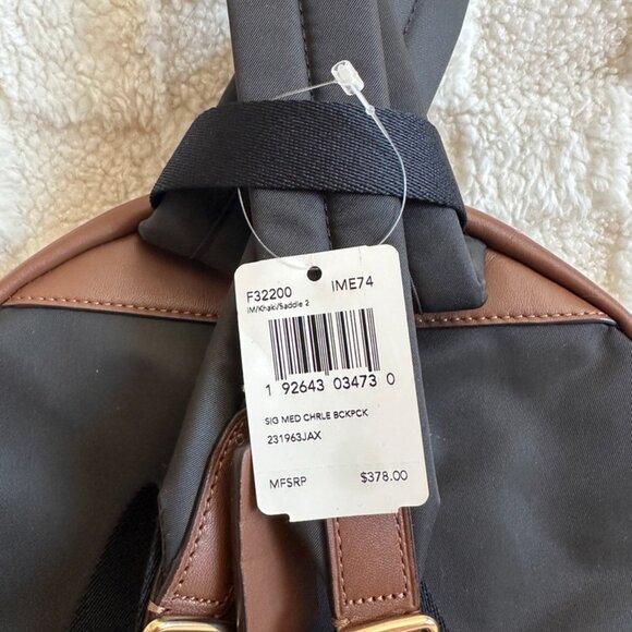 NWT! RARE! Coach Charlie Backpack In Signature Kahki Saddle Women\'s Bag F32200 main image 9